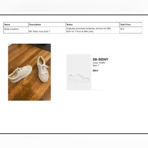 Pearl bling sneakers for bride